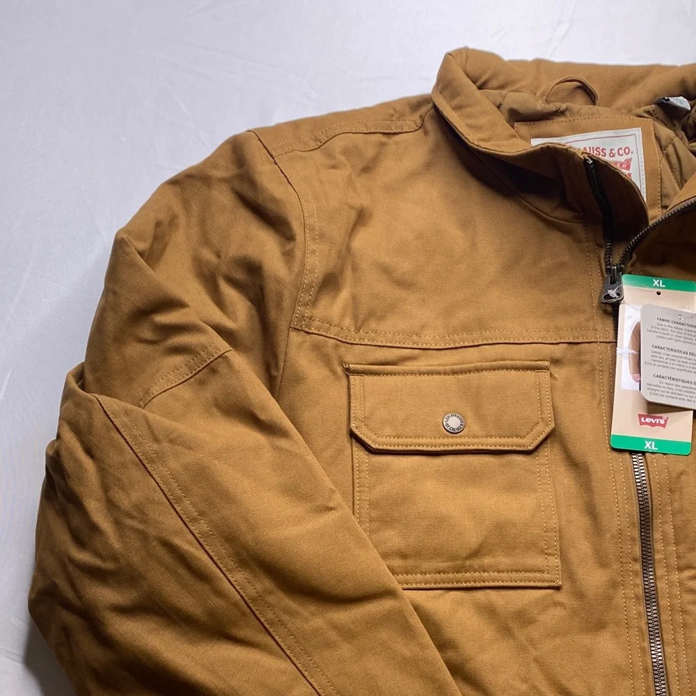 Levi's Men's Brown Military Jacket - Picture 4 of 16